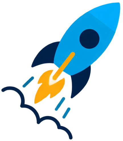 A rocket lifting off